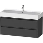 Duravit Ketho.2 - Umyvadlová skříňka 55x118x46 cm, 2 zásuvky, grafit mat K25279049490000