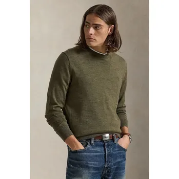 Pánský svetr Vlněný svetr Polo Ralph Lauren 710946143 zelená 91X, vel. M
