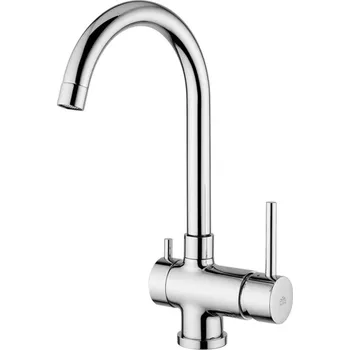 Vodovodní baterie Paffoni Stick - Dřezová baterie s uzavíracím ventilem, chrom SK184CR