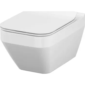 Klozet Cersanit Crea - Závěsné WC se sedátkem SoftClose, CleanOn, bílá S701-213