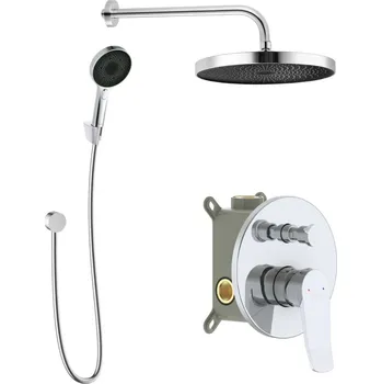 Vodovodní baterie kielle Nefia - Baterie pod omítku pro 2 spotřebiče, s příslušenstvím a s tělesem, chrom 20627SP30