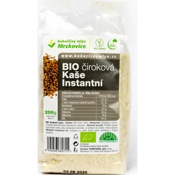 Kukuřičný mlýn BIO čiroková instantní kaše 200 g