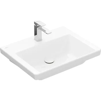 Umyvadlo Villeroy & Boch Subway 3.0 - Umyvadlo nábytkové 60x47 cm, bez přepadu, otvor pro baterii, CeramicPlus, Stone White 4A706LRW