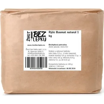 Rýže Život bez lepku Rýže Basmati natural 1 kg