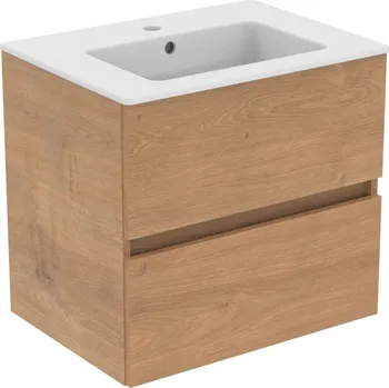 Koupelnový nábytek Ideal Standard Eurovit - Skříňka s umyvadlem, 55x60x44 cm, 2 zásuvky, přírodní dub R0572Y8
