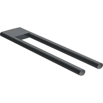 Držák na ručník Keuco Edition 400 - Držák ručníků dvojitý, délka 34 cm, černý chrom kartáčovaný 11519130000