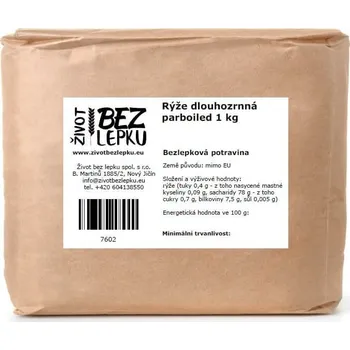 Rýže Život bez lepku Rýže dlouhozrnná parboiled 1 kg