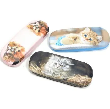 Pouzdro na brýle Dětské pouzdro na brýle s motivem zvířátek Motiv: Pejsek na růžovém pozadí