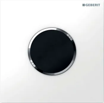 Splachovací tlačítko Geberit Splachovací systémy - Elektronické ovládání splachování pisoárů typ 10, bateriové napájení, bílá/chrom 116.035.KJ.1