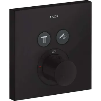 Vodovodní baterie Axor ShowerSelect - Termostat pod omítku pro 2 spotřebiče, matná černá 36715670
