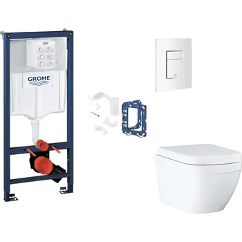 WC sada Grohe Rapid SL - Set předstěnové instalace, klozetu, sedátka SoftClose, tlačítka Skate Cosmopolitan a sady pro vhazování tablet, Triple Vortex, alpská bílá SANI11BB3148