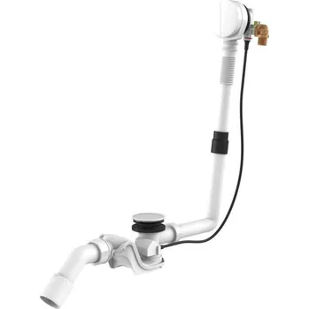 Sifon Laufen Příslušenství - Vanová odtoková a přepadová souprava s napouštěním, lesklá bílá H2951432610001