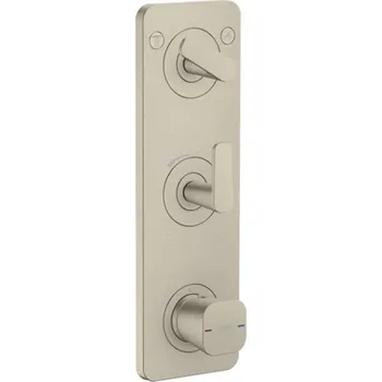 Vodovodní baterie Axor Citterio C - Termostatická baterie pod omítku, pro 2 spotřebiče, kartáčovaný nikl 49700820