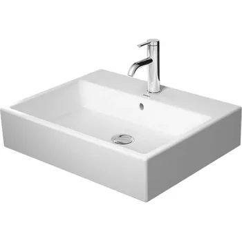 Umyvadlo Duravit Vero Air - Umyvadlová mísa 60x47 cm, s přepadem, otvor pro baterii, WonderGliss, bílá 23526000001