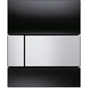 Tece TECEsquare - Ovládání splachování pisoáru, úprava proti otiskům prstů, černé sklo/kartáčovaný nerez 9242806