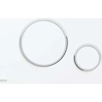 Splachovací tlačítko Alcadrain Thin - Ovládání splachování, antibakteriální, bílá mat/chrom lesk M776