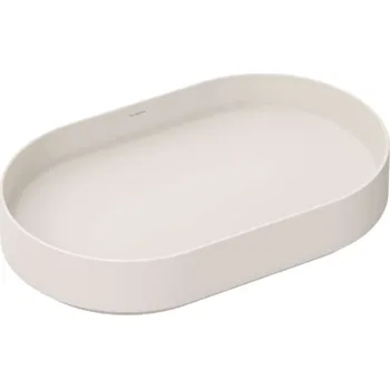 Umyvadlo Hansgrohe Xuniva Evo U - Umyvadlo na desku, 65x40 cm, bez přepadu, bez otvoru pro baterii, matná béžová 60325780