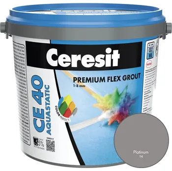 Spárovací hmota Ceresit CE 40 AQUASTATIC PREMIUM FLEX FUGA 14 Platinum 5kg, KS.81006