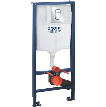 WC sada Grohe Rapid SL - Předstěnová instalace s nádržkou pro závěsné WC, tlačítko Arena Cosmopolitan S, chrom 39504000