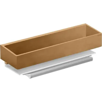 Drátěná police Keuco Edition 11 - Polička se stěrkou na sklo, délka 30 cm, kartáčovaný bronz 11159030000