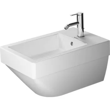 Bidet Duravit Vero Air - Závěsný bidet 370x570 mm, s přepadem, otvor pro baterii, bílá 2274150000