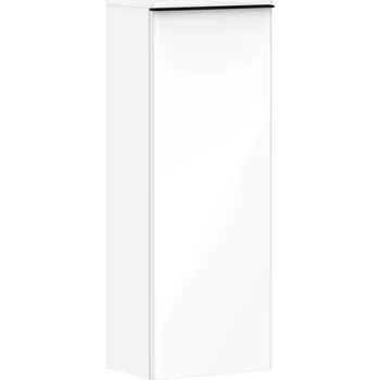 Koupelnový nábytek Hansgrohe Xelu Q - Boční skříňka 40x107x35 cm, 1 dvířka, panty vpravo, lesklá bílá/matná černá 54131670