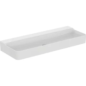 Umyvadlo Ideal Standard Conca Ceram - Dvojumyvadlo na desku 120x45 cm, bez přepadu, bez otvoru pro baterie, bílá T384501