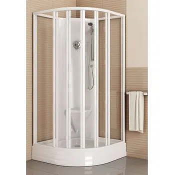 Sprchový box Ravak ASBKP6 90x90, bílá+pearl (4 díly)