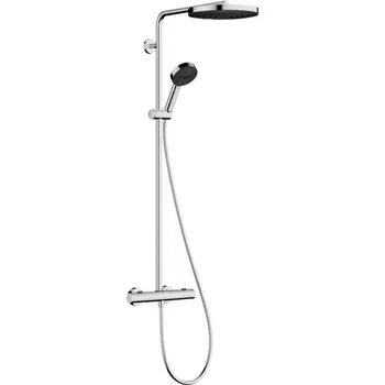 Sprchový set Hansgrohe Pulsify S Puro - Sprchový set s termostatem, průměr 26 cm, 3 proudy, chrom 24236000