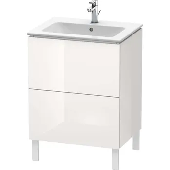 Koupelnový nábytek Duravit L-Cube - Umyvadlová skříňka 86x62x48 cm, 2 zásuvky, lesklá bílá LC662502222