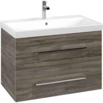 Koupelnový nábytek Villeroy & Boch Avento - Umyvadlová skříňka, 78x51x45 cm, 2 zásuvky, Stone Oak A89100RK