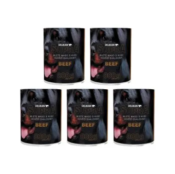 Krmivo pro psa Delikan Konzerva SUPRA Dog Beef 5x800g