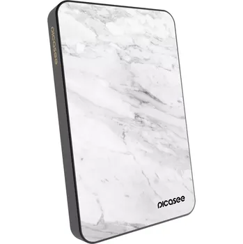 Powerbanka Picasee Powerbanka s MagSafe 5 000 mAh Šedá - White marble