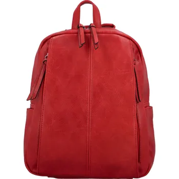 Kabelka Stylový dámský koženkový kabelko/batoh Cedra new, červený