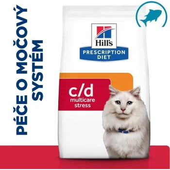 Pro kočku Hill's PD Cat C/D Multicare Urinary Stress Struvite/Oxalate Fish 8kg