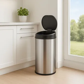 Odpadkový koš Odpadkový koš s automatickým senzorem 50 l nerez/stříbrný
