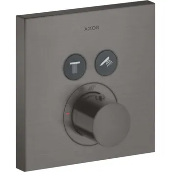 Vodovodní baterie Axor ShowerSelect - Termostat pod omítku pro 2 spotřebiče, kartáčovaný černý chrom 36715340