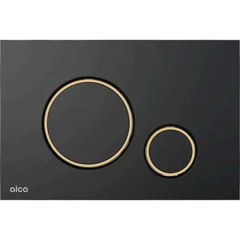 Splachovací tlačítko Alcadrain Thin - Ovládání splachování, matná černá/zlatá M778-5