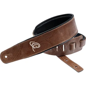 Kytarový popruh ORTEGA Leather Strap Natural Brown Flora