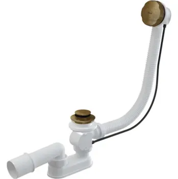 Alcadrain Odtokové soupravy - Vanová odtoková a přepadová souprava, délka 800 mm, bronz antic A55ANTIC-80