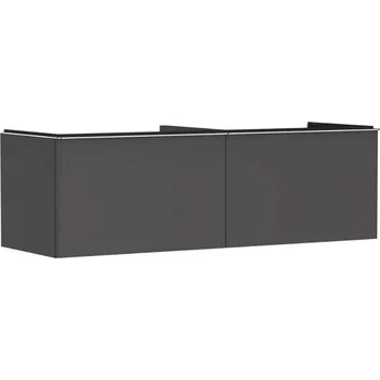 Koupelnový nábytek Hansgrohe Xelu Q - Umyvadlová skříňka, 50x156x55 cm, 2 zásuvky, matná šedá/chrom 54071000