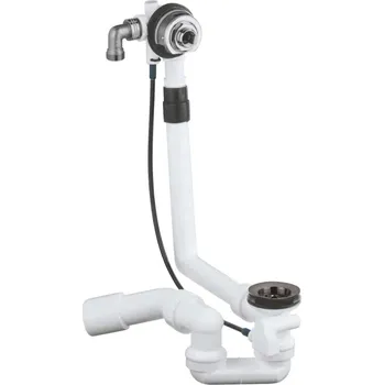 Sifon Grohe Talentofill - Napouštěcí, odtoková a přepadová souprava, Hard Graphite 28990A00