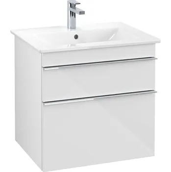 Villeroy & Boch Venticello - Umyvadlová skříňka, 60x59x50 cm, 2 zásuvky, Glosy White A92401DH