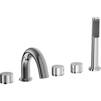 Vodovodní baterie Paffoni Jo - Baterie na okraj vany, 5-otvorová instalace, s tělesem, chrom JO044CR