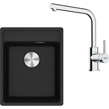 Granitový dřez Franke Sety - Kuchyňský set G253O, fragranitový dřez MRG 610-37 RTL a baterie FS 3230.031, onyx/chrom 114.0700.698