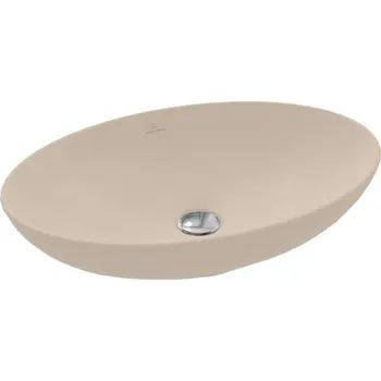 Umyvadlo Villeroy & Boch Loop&Friends - Umyvadlo na desku, 56x38 cm, s přepadem, CeramicPlus, Almond 4A4700AM