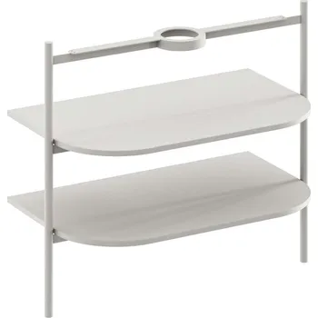 Koupelnový nábytek Ravak Yard - Konstrukce s policemi pod umyvadlo, Smoke Grey D80000O006