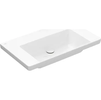 Villeroy & Boch Subway 3.0 - Umyvadlo 80x47 cm, bez přepadu, bez otvoru pro baterii, CeramicPlus, Stone White 4A7083RW