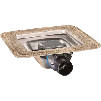 podlahová vpusť I-Drain Square - Nerezová podlahová vpusť Chape 54, 15x15 cm ID4CSQ0150