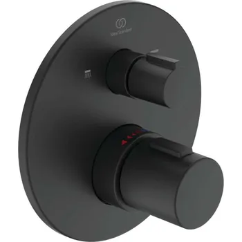 Vodovodní baterie Ideal Standard CeraTherm - Termostatická baterie T100 pro 2 spotřebiče pod omítku, černá A5815XG